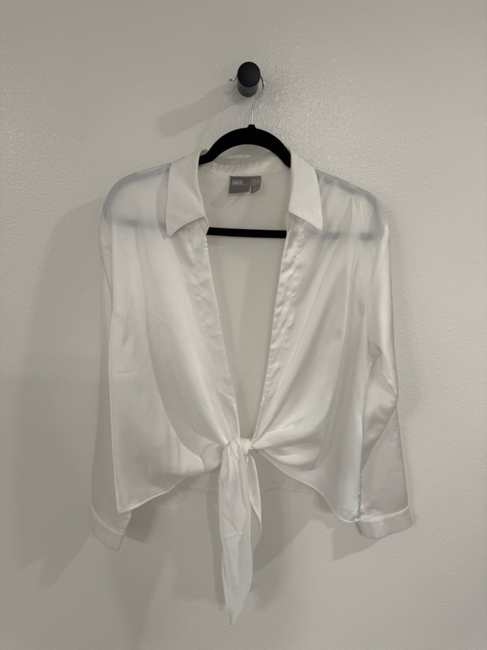 ASOS Satin Tie-Front Blouse
